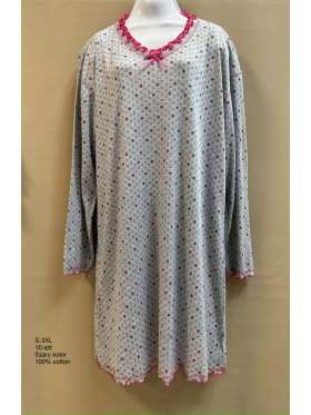 Koszule nocne damskie , size s-3xl, paczka 10szt, 1kolor