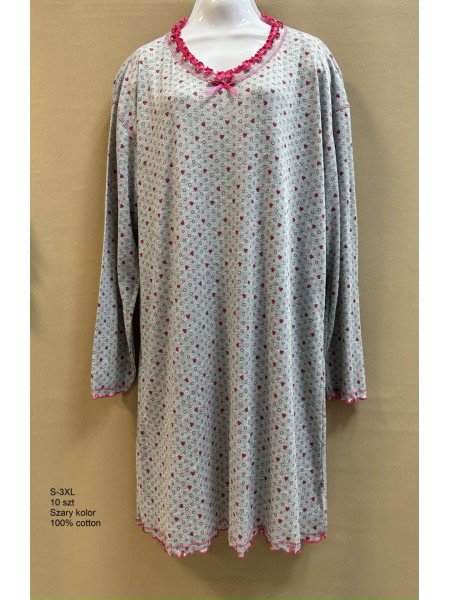 Koszule nocne damskie , size s-3xl, paczka 10szt, 1kolor