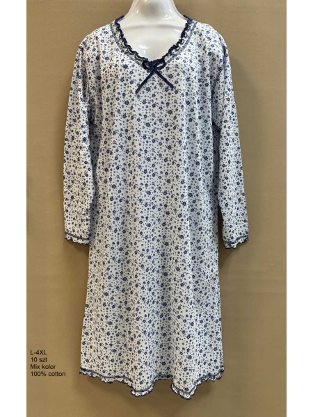 Koszule nocne damskie , size l-4xl, paczka 10szt, mix kolor
