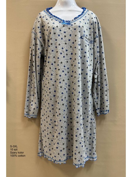 Koszule nocne damskie , size s-3xl, paczka 10szt, 1kolor