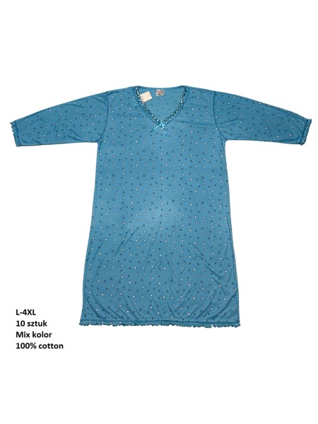 Koszule nocne damskie , size l-4xl, paczka 10szt, mix kolor