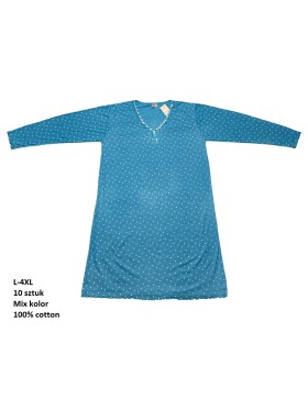 Koszule nocne damskie , size l-4xl, paczka 10szt, mix kolor