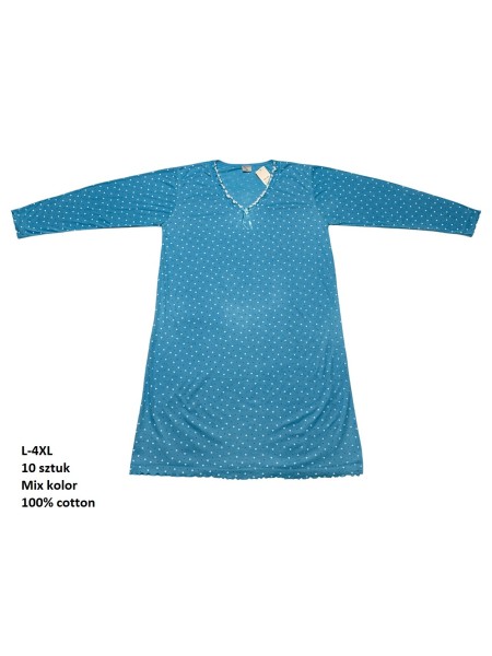 Koszule nocne damskie , size l-4xl, paczka 10szt, mix kolor