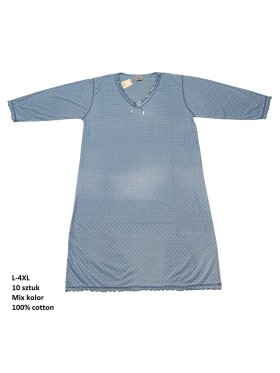 Koszule nocne damskie , size l-4xl, paczka 10szt, mix kolor