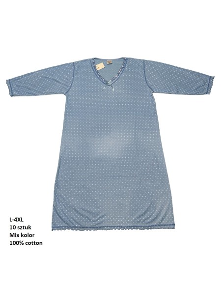 Koszule nocne damskie , size l-4xl, paczka 10szt, mix kolor