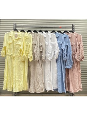 sukienki damskie wloskie, size uni, paczka 6szt, mix kolor