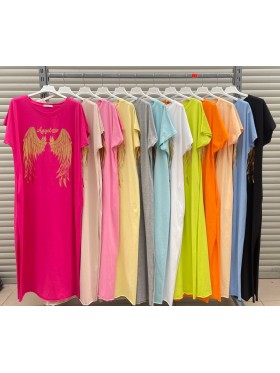 Sukienki damskie wloskie, size uni, paczka 6szt, mix kolor