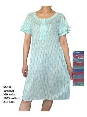 Koszule nocne damskie , size m-3xl, paczka 10szt, mix kolor