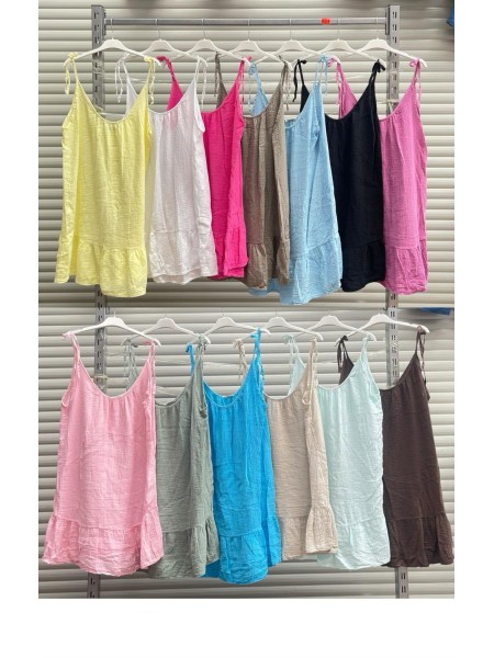 Sukienki damskie wloskie, size uni, paczka 6szt, mix kolor