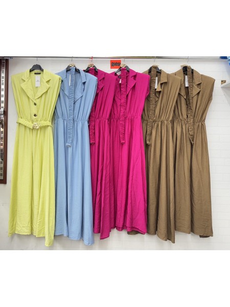 Sukienki damskie wloskie, size uni, paczka 6szt, mix kolor