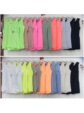 Bluzki damskie wloskie, size uni, paczka 6szt, mix kolor