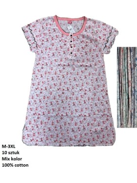 Koszule nocne damskie , size m-3xl, paczka 10szt, mix kolor