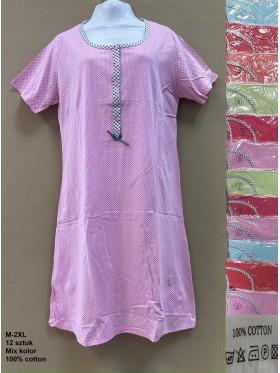 Koszule nocne damskie , size m-2xl, paczka 12szt, mix kolor