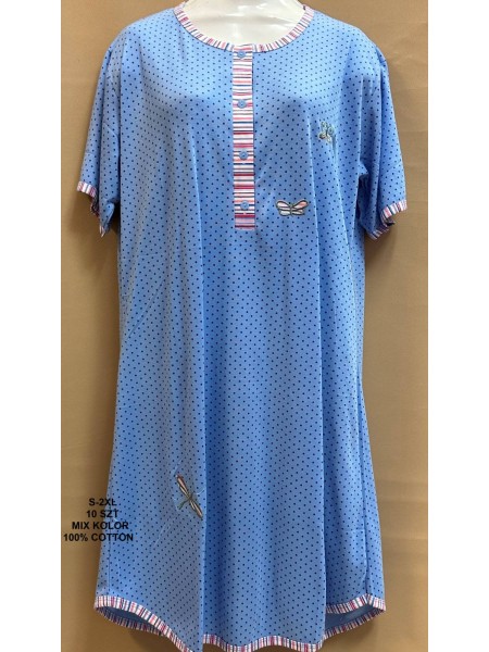 Koszule nocne damskie , size s-2xl, paczka 10szt, mix kolor