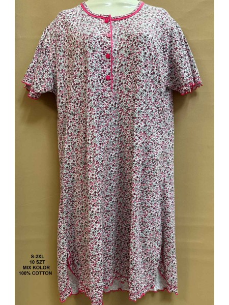 Koszule nocne damskie , size s-2xl, paczka 10szt, mix kolor