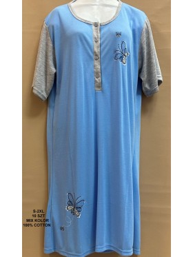 Koszule nocne damskie , size s-2xl, paczka 10szt, mix kolor