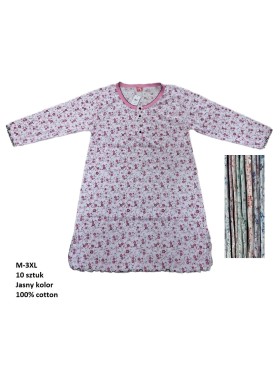 Koszule nocne damskie , size m-3xl, paczka 10szt, 1kolor