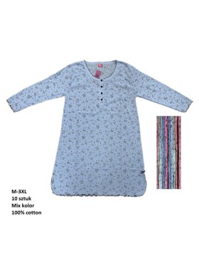 Koszule nocne damskie , size m-3xl, paczka 10szt, mix kolor