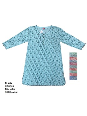 Koszule nocne damskie , size m-3xl, paczka 10szt, mix kolor