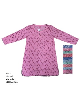 Koszule nocne damskie , size m-3xl, paczka 10szt, mix kolor