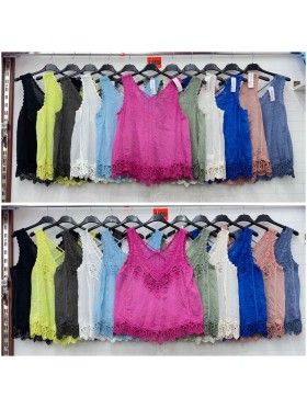 Bluzki damskie wloskie, size uni, paczka 6szt, mix kolor