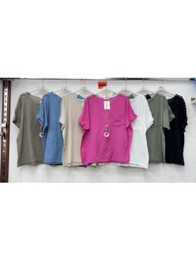 Bluzki damskie wloskie, size uni, paczka 6szt, mix kolor