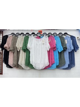 Bluzki damskie wloskie, size uni, paczka 6szt, mix kolor