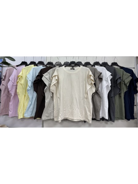 Bluzki damskie wloskie, size uni, paczka 6szt, mix kolor
