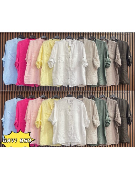 Bluzki damskie wloskie, size uni, paczka 6szt, mix kolor