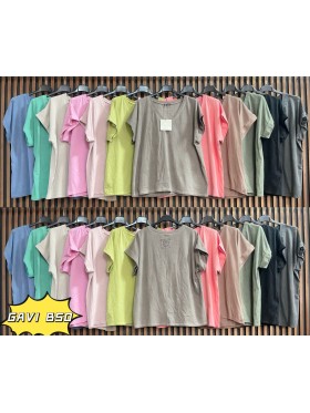 Bluzki damskie wloskie, size uni, paczka 6szt, mix kolor