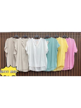 Bluzki damskie wloskie, size uni, paczka 6szt, mix kolor