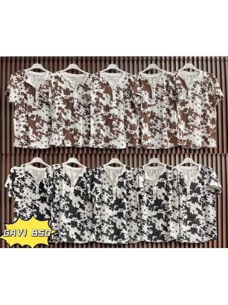 Bluzki damskie wloskie, size uni, paczka 6szt, mix kolor
