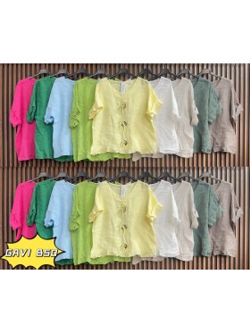 Bluzki damskie wloskie, size uni, paczka 6szt, mix kolor
