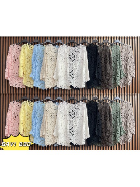 Bluzki damskie wloskie, size uni, paczka 6szt, mix kolor