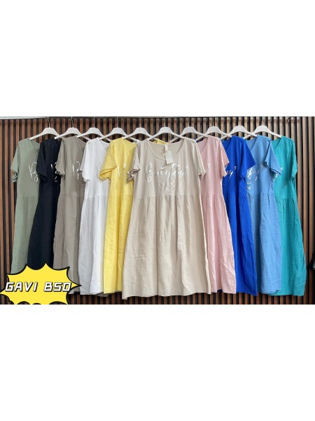 Sukienki damskie wloskie, size uni, paczka 6szt, mix kolor