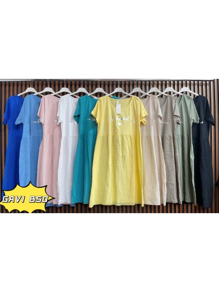 Sukienki damskie wloskie, size uni, paczka 6szt, mix kolor