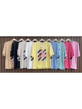 Bluzki damskie wloskie, size uni, paczka 6szt, mix kolor