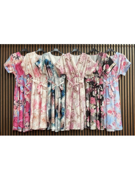 Sukienki damskie wloskie, size uni, paczka 6szt, mix kolor