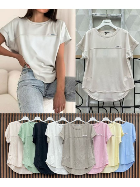 Bluzki damskie wloskie, size uni, paczka 6szt, mix kolor