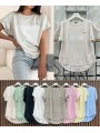 Bluzki damskie wloskie, size uni, paczka 6szt, mix kolor