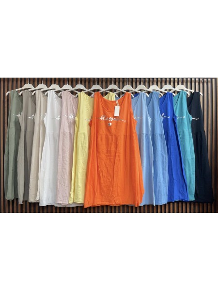 Sukienki damskie wloskie, size uni, paczka 6szt, mix kolor