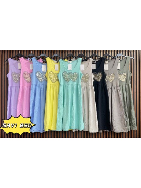 Sukienki damskie wloskie, size uni, paczka 6szt, mix kolor