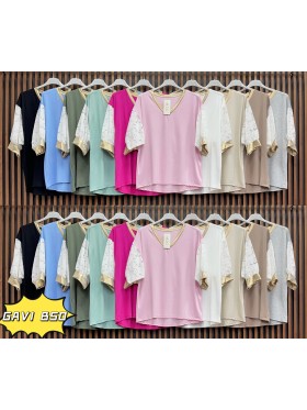 Bluzki damskie wloskie, size uni, paczka 6szt, mix kolor