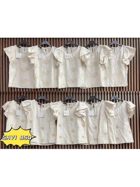 Bluzki damskie wloskie, size uni, paczka 6szt, 1 kolor