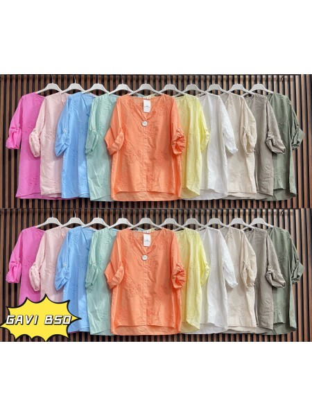 Bluzki damskie wloskie, size uni, paczka 6szt, mix kolor