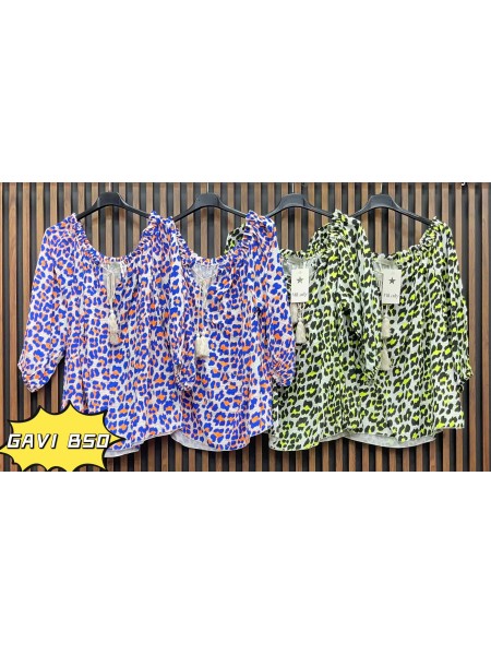 Bluzki damskie wloskie, size uni, paczka 6szt, mix kolor