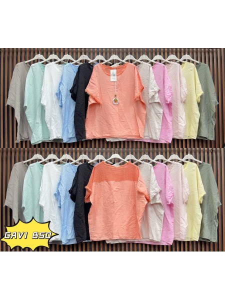 Bluzki damskie wloskie, size uni, paczka 6szt, mix kolor