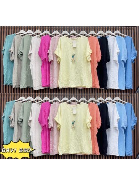 Bluzki damskie wloskie, size uni, paczka 6szt, mix kolor