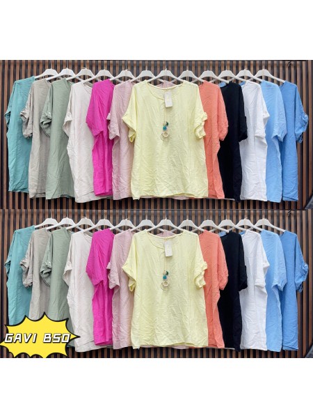Bluzki damskie wloskie, size uni, paczka 6szt, mix kolor