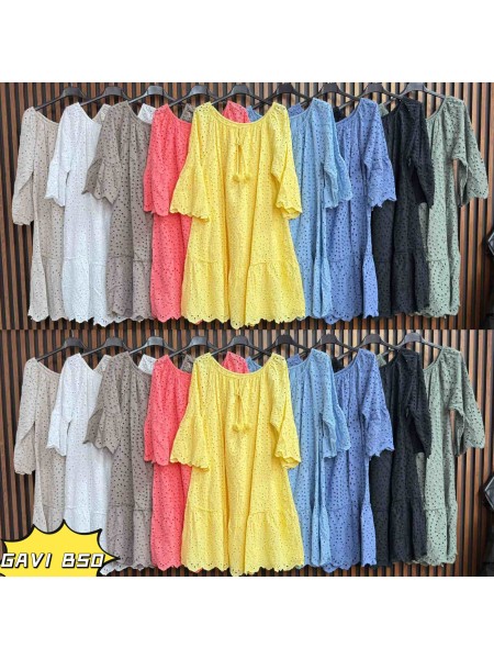 Sukienki damskie wloskie, size uni, paczka 6szt, mix kolor